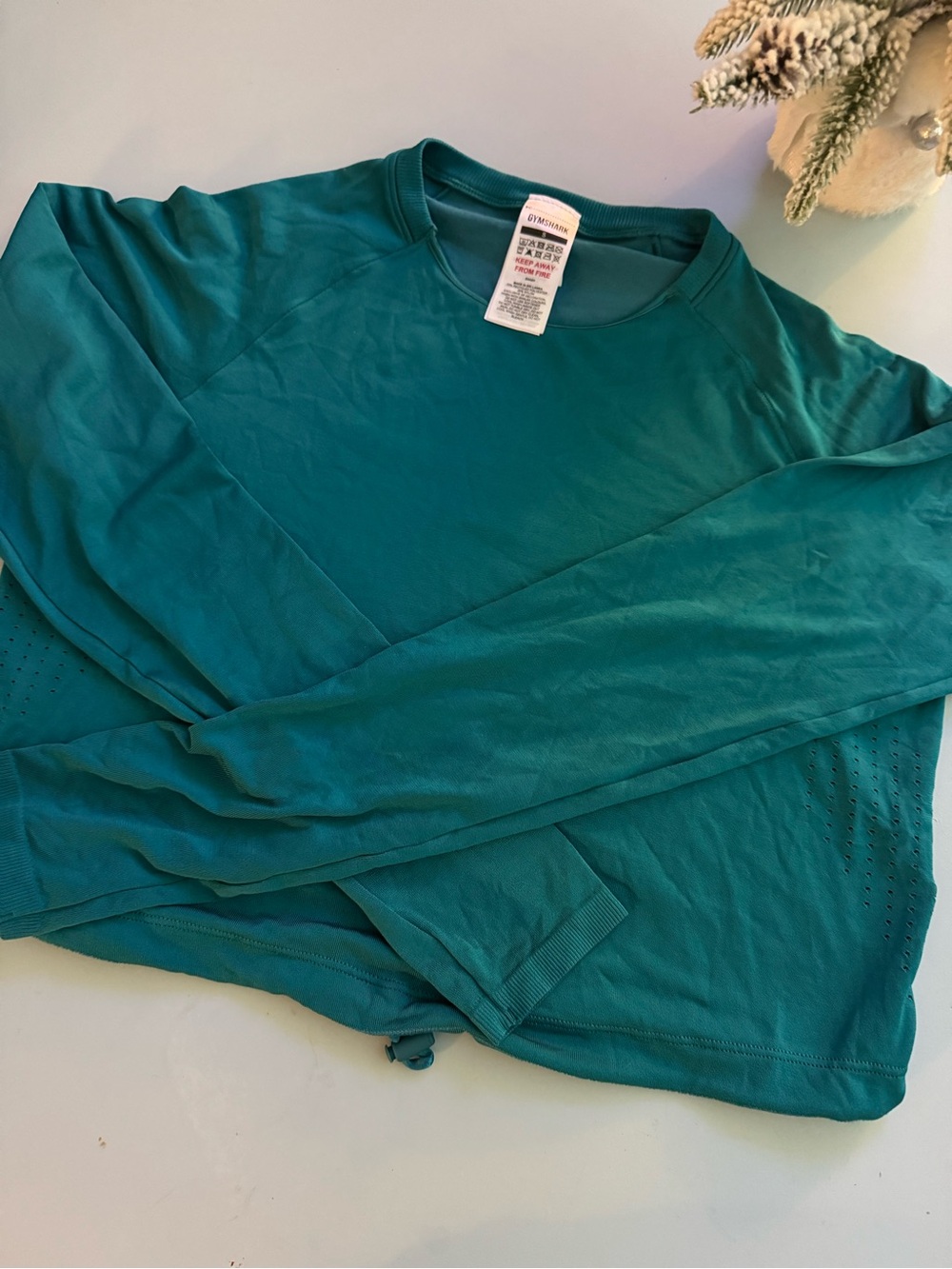 Gymshark Women’s Teal Crewneck Training Top Size S